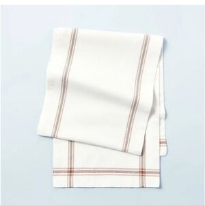 Hearth & Hand Cream Brown Striped Tablerunner